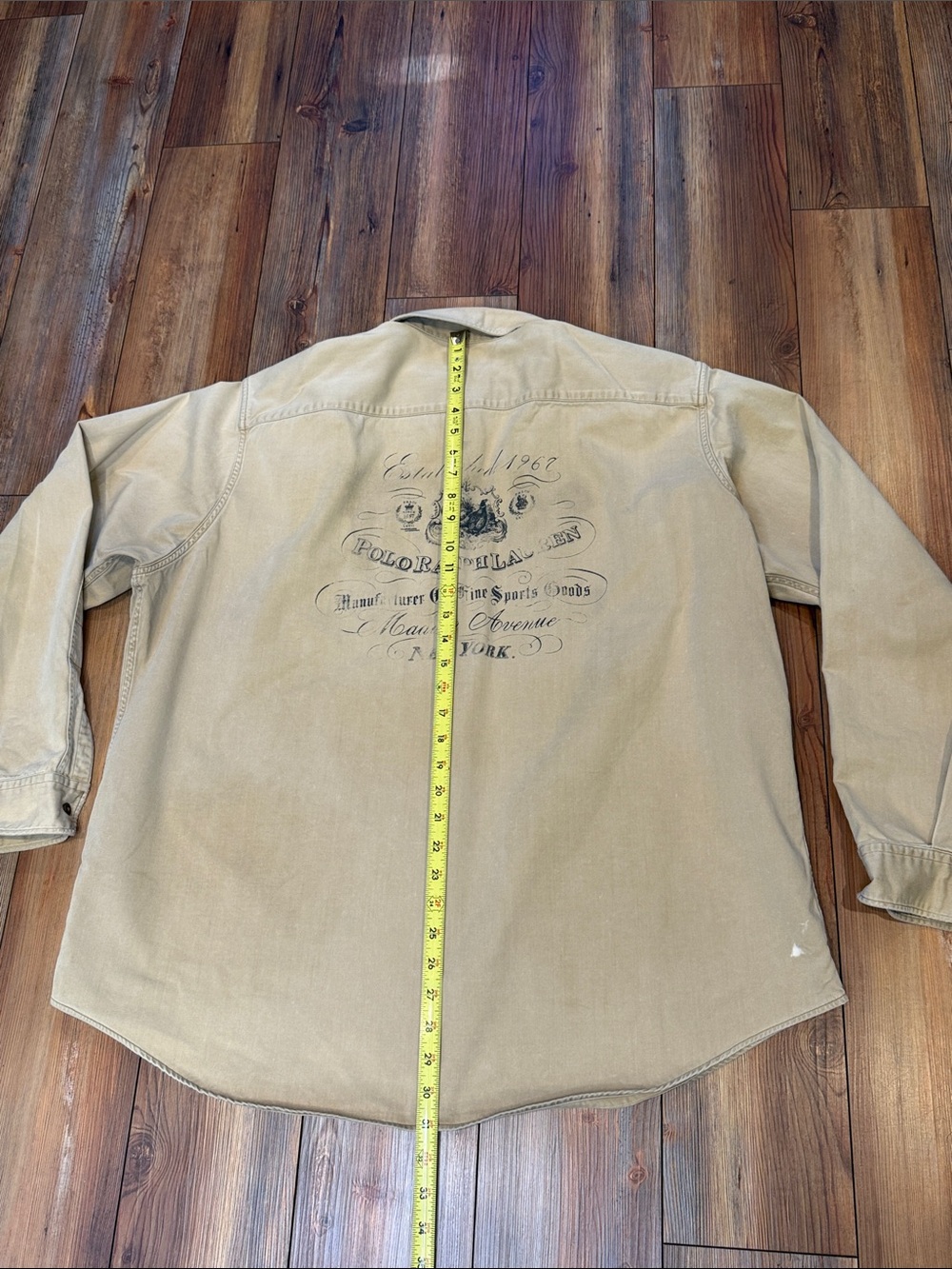 Polo Ralph Lauren PRLC Khaki Lightweight Shirt Jacket with Back Graphic Size XXL - Picture 8 of 13